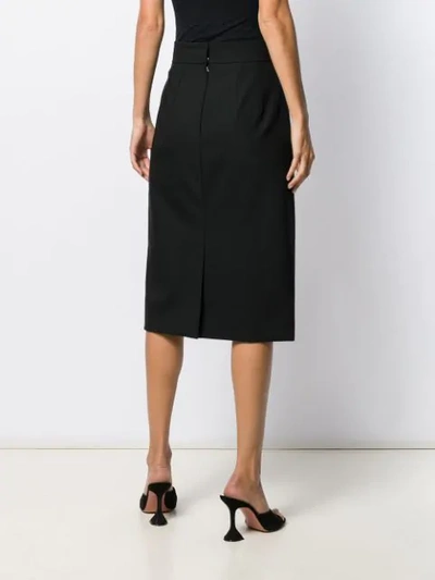 Shop Dolce & Gabbana Straight Fit Knee-length Skirt In Black