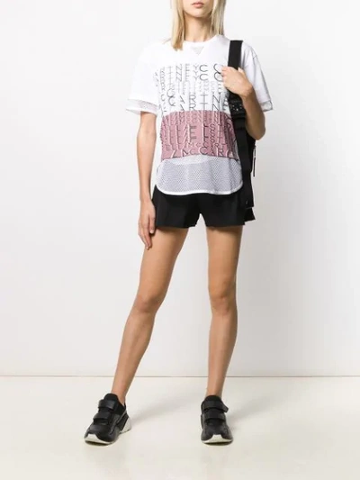 Shop Adidas By Stella Mccartney Logo Print Performance T-shirt In White