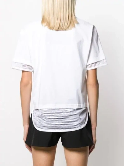 Shop Adidas By Stella Mccartney Logo Print Performance T-shirt In White