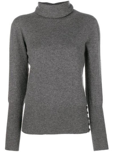Shop Agnona Turtleneck Sweater In Grey