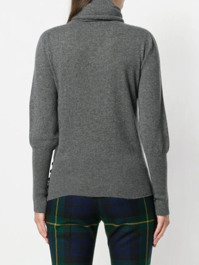 Shop Agnona Turtleneck Sweater In Grey