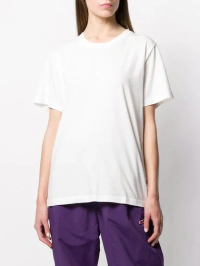 Shop Mm6 Maison Margiela Fluo Orange T-shirt In White