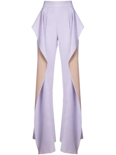 Shop Maticevski Ruffled Trousers In Pink