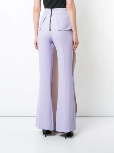 Shop Maticevski Ruffled Trousers In Pink