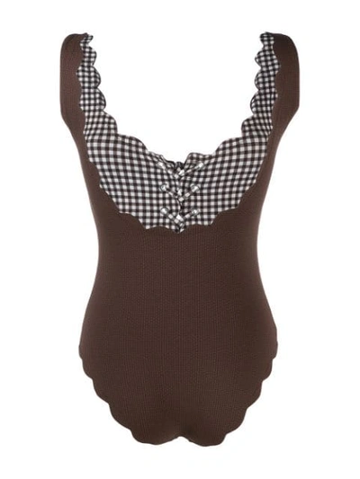Shop Marysia Knit One-piece Swimsuit In Brown