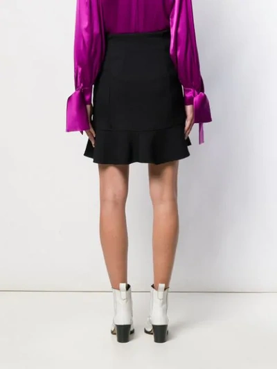 Shop Pinko Flared Embellished Skirt In Black