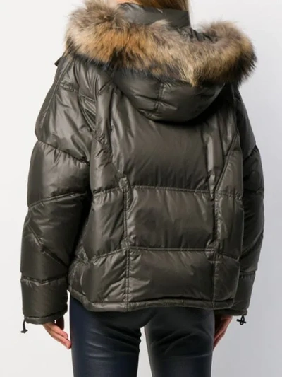 AS65 FAUX FUR LINED JACKET - 绿色