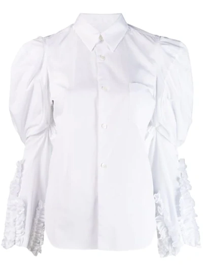 Shop Comme Des Garçons Oversized-sleeve Shirt In 2 White