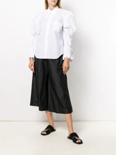 Shop Comme Des Garçons Oversized-sleeve Shirt In 2 White