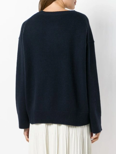 Shop Sminfinity Loose Knit Sweater - Blue