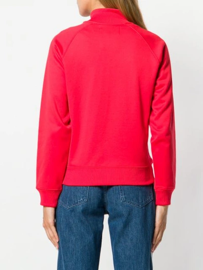 Shop Ck Jeans Calvin Klein Jeans Logo Patch Track Jacket - Red