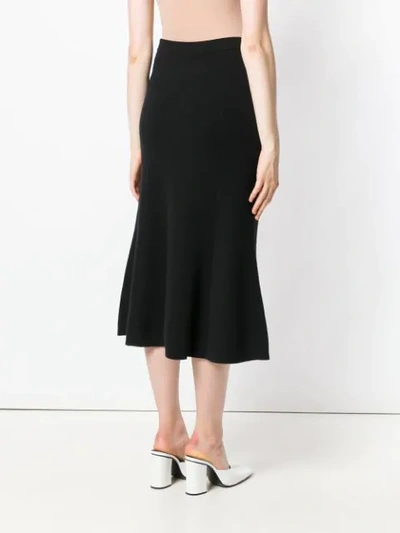 Shop Joseph Fluted Midi Skirt In Black
