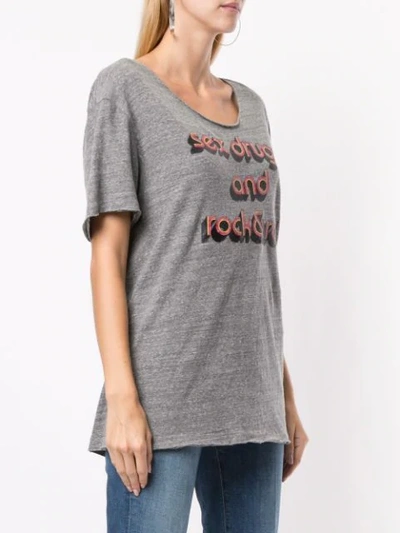 Shop R13 Printed Front T-shirt In Grey
