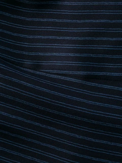 Tory Burch Striped Panel Midi Dress In Black