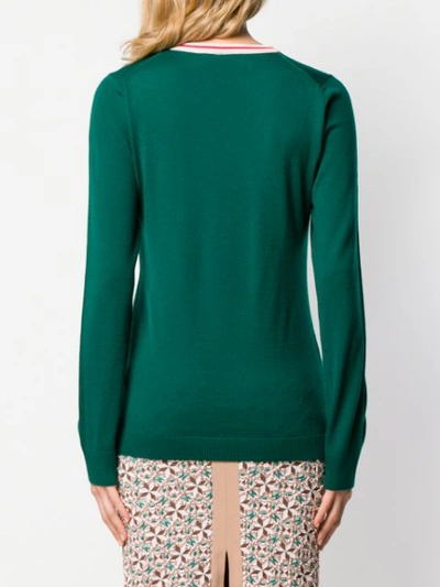 Shop N°21 Logo Knitted Sweatshirt In Green