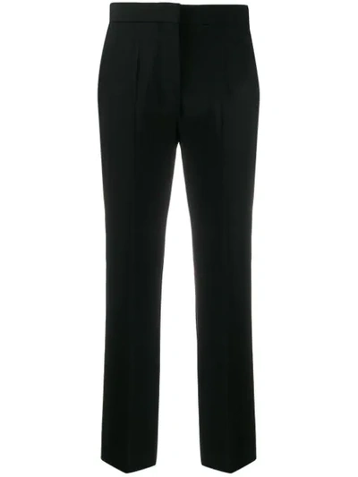 Shop Stella Mccartney Cropped Straight-leg Trousers In Black