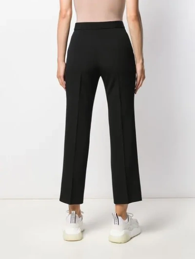 Shop Stella Mccartney Cropped Straight-leg Trousers In Black