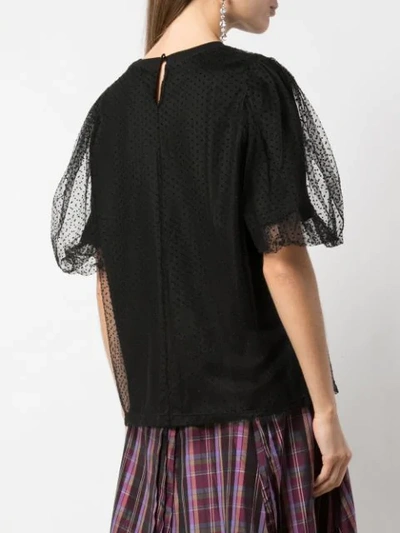 Shop Marc Jacobs Mesh Layered T-shirt In Black