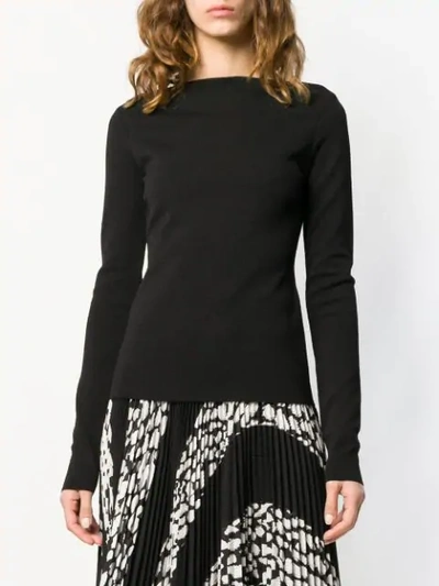 Shop Givenchy Back Floral Lace Detail Jumper In Black