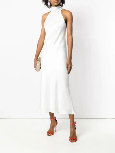 Shop Galvan Sienna Midi Dress In White