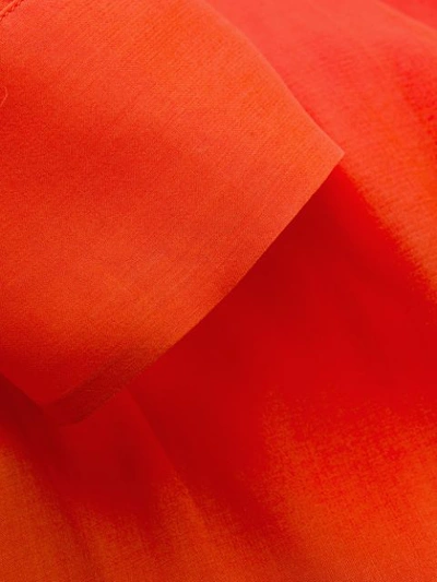 Shop Valentino Pussy-bow Chiffon Blouse In Orange
