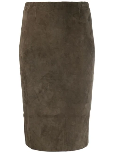 Shop Stouls Gilda Pencil Skirt In Green