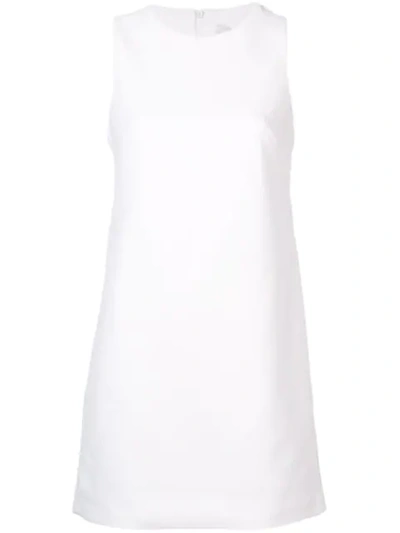 Shop Tibi Button Back Mini Dress In White