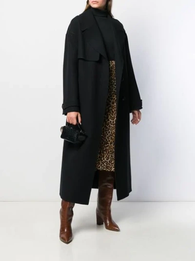 Shop Jacquemus 'le Manteau Sabe' Mantel In Black