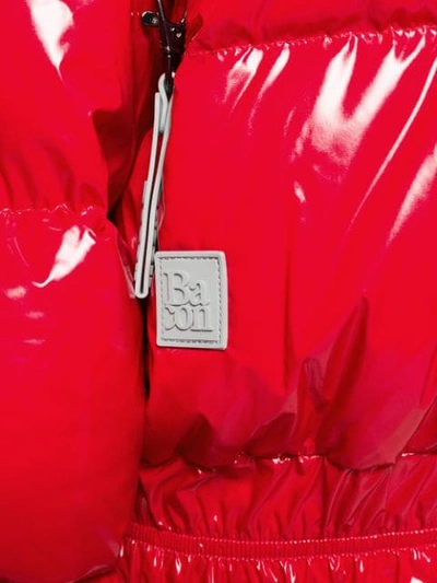 Shop Bacon Zipped Puffer Jacket In Red