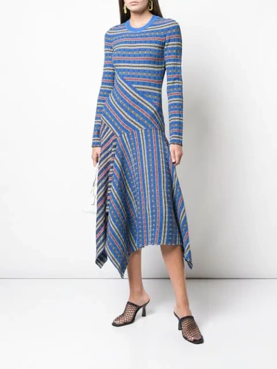 Shop Opening Ceremony Patterned Sweater Dress In 4303 French Blue Multi