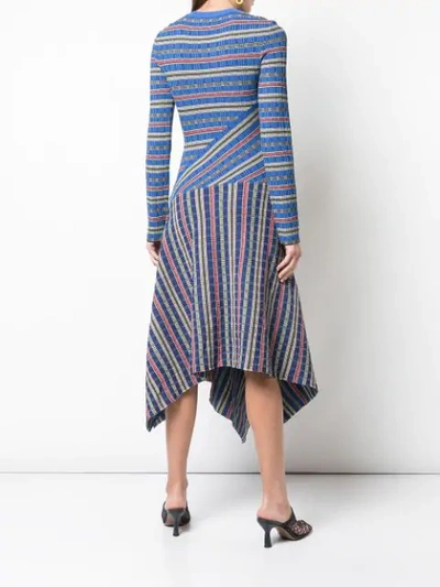 Shop Opening Ceremony Patterned Sweater Dress In 4303 French Blue Multi