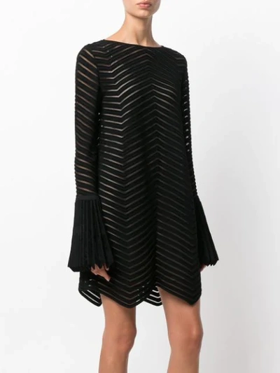 Shop Antonino Valenti Flared Embroidered Dress In Black