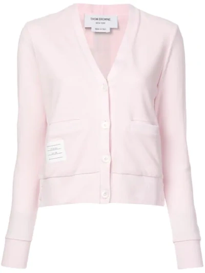 Shop Thom Browne Buttoned Cardigan In Pink