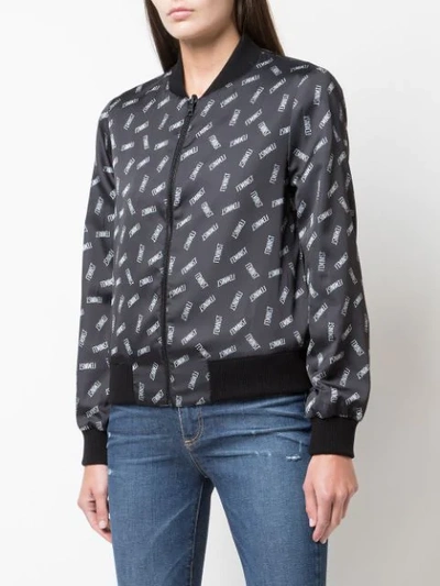 Shop Alice And Olivia Lonnie Reversible Bomber Jacket In Black