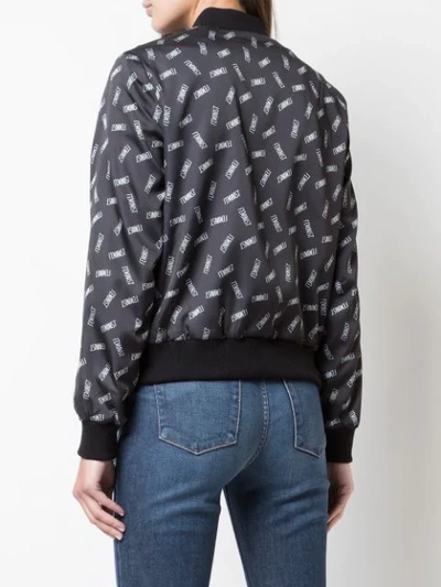 Shop Alice And Olivia Lonnie Reversible Bomber Jacket In Black