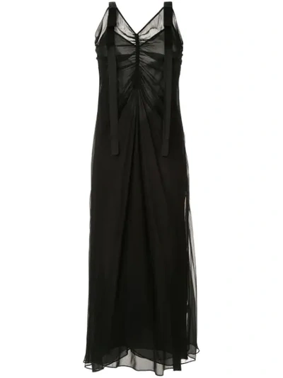 Shop Lee Mathews Sleeveless Eve Slip Dress In Black