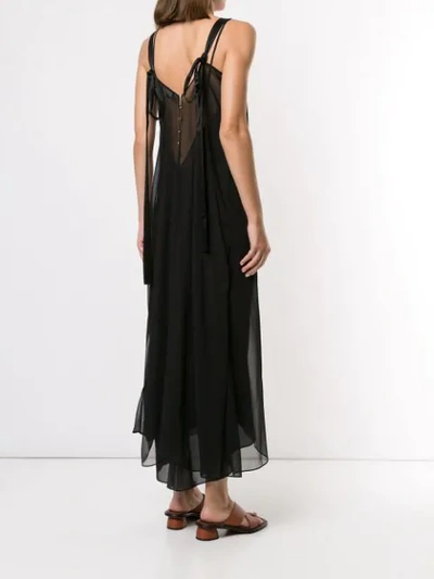 Shop Lee Mathews Sleeveless Eve Slip Dress In Black