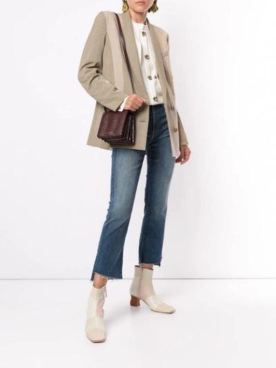 Shop Rejina Pyo Patchwork Blazer In Brown