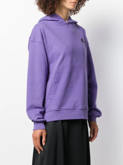 Shop Vivienne Westwood Anglomania Patch Logo Hoodie In Purple