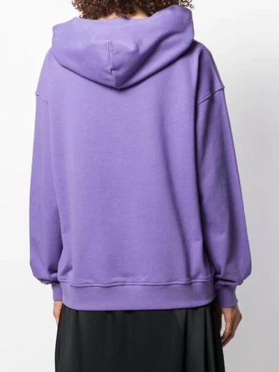 Shop Vivienne Westwood Anglomania Patch Logo Hoodie In Purple