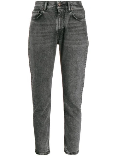 Melk Black Marble Washed Jeans In Grey