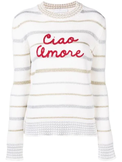 Shop Giada Benincasa Embroidered Jumper In White