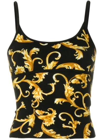 VERSACE BAROQUE PRINT TANK TOP - 黑色