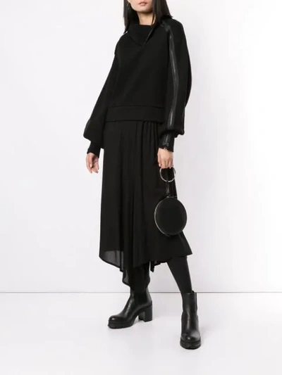 Shop Yohji Yamamoto High-neck Parka Jumper In Black
