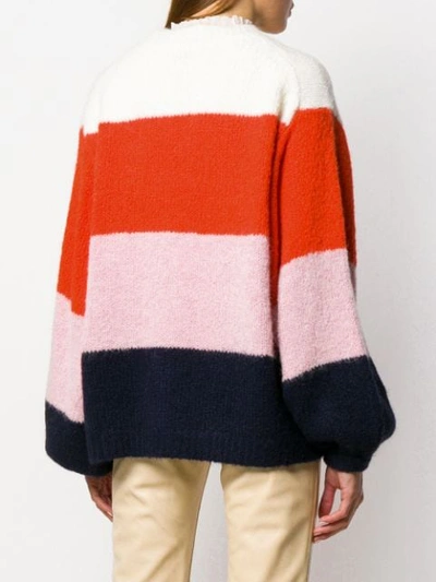 Shop Acne Studios Kazia Striped Sweater In Pink