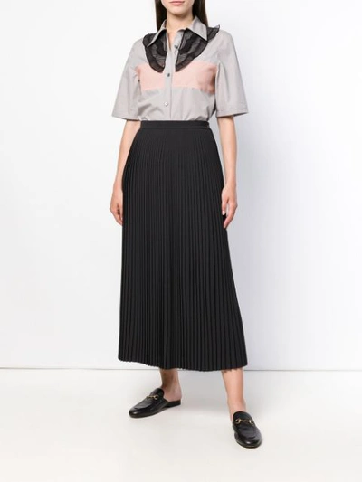 Shop Loro Piana Pleated Maxi Skirt In Black