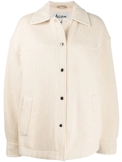 Shop Acne Studios Single Breasted Jacket In White