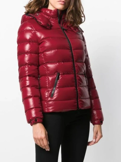 Shop Moncler Glossy Padded Jacket In Red