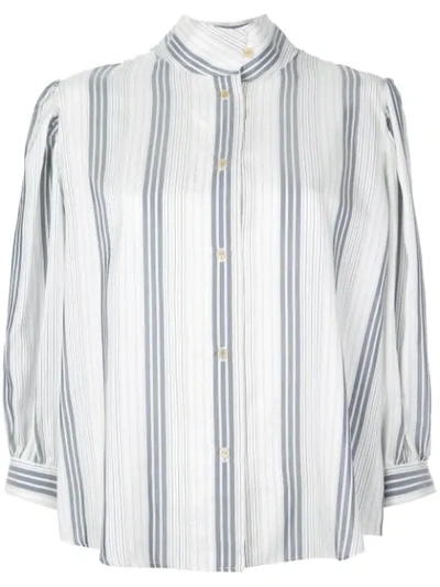 Shop Loewe Striped Shirt In White