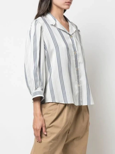 Shop Loewe Striped Shirt In White